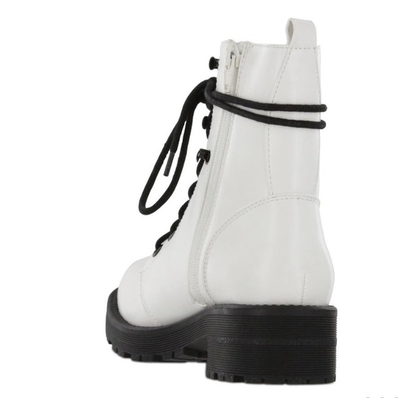 ❤️LAST NEW 8 Mia Indigo White Combat Boot - Picture 4 of 12